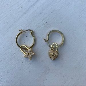 Dior heart and star earrings